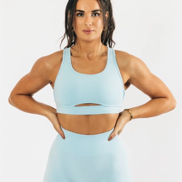 Alphalete Trinity Sports Bra - Arctic Blue (M) New Unused - Picture 1 of 5